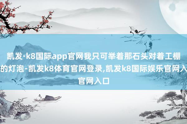 凯发·k8国际app官网我只可举着那石头对着工棚里的灯泡-凯发k8体育官网登录,凯发k8国际娱乐官网入口