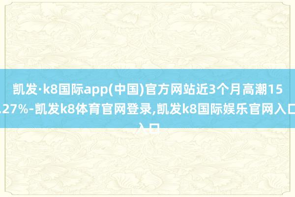凯发·k8国际app(中国)官方网站近3个月高潮15.27%-凯发k8体育官网登录,凯发k8国际娱乐官网入口