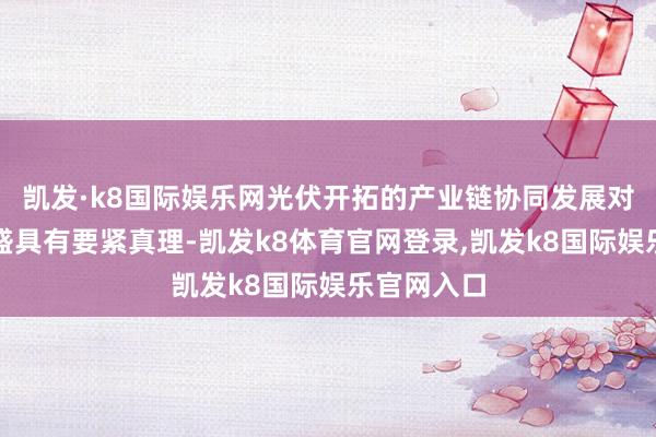 凯发·k8国际娱乐网光伏开拓的产业链协同发展对阛阓的兴盛具有要紧真理-凯发k8体育官网登录,凯发k8国际娱乐官网入口