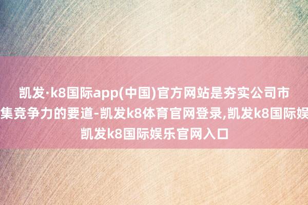 凯发·k8国际app(中国)官方网站是夯实公司市集份额和市集竞争力的要道-凯发k8体育官网登录,凯发k8国际娱乐官网入口