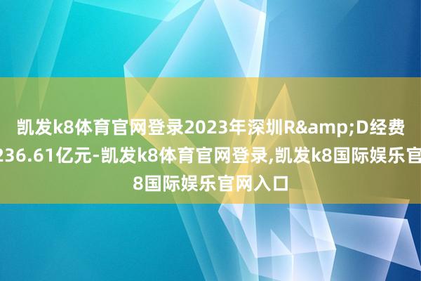 凯发k8体育官网登录2023年深圳R&D经费进入2236.61亿元-凯发k8体育官网登录,凯发k8国际娱乐官网入口