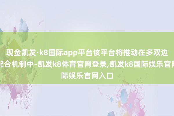 现金凯发·k8国际app平台该平台将推动在多双边国外配合机制中-凯发k8体育官网登录,凯发k8国际娱乐官网入口