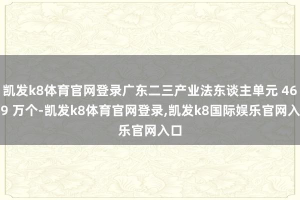 凯发k8体育官网登录广东二三产业法东谈主单元 465.9 万个-凯发k8体育官网登录,凯发k8国际娱乐官网入口